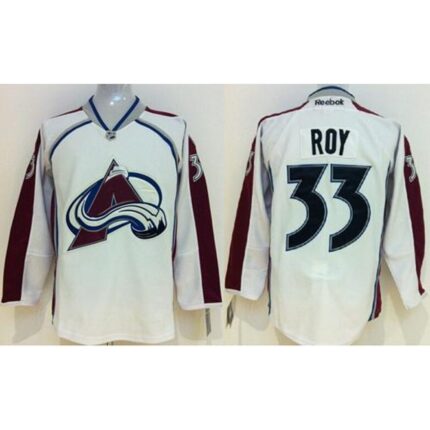 Avalanche #33 Patrick Roy White Stitched Youth NHL Jersey
