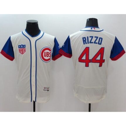 Cubs #44 Anthony Rizzo Cream/Blue Flexbase Authentic Collection 1942 Turn Back The Clock Stitched MLB Jersey