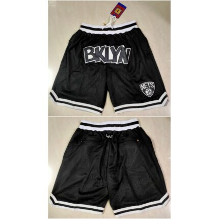 Men's Brooklyn Nets Black Shorts (Run Small)