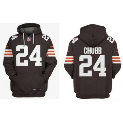 Men's Cleveland Browns #24 Nick Chubb NFL Hoodie