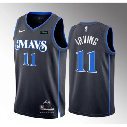 Men's Dallas Mavericks #11 Kyrie Irving Black 2023/24 City Edition Stitched Basketball Jersey