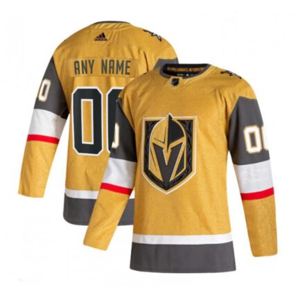 Men's Vegas Golden Knights Custom Gold Stitched Jersey