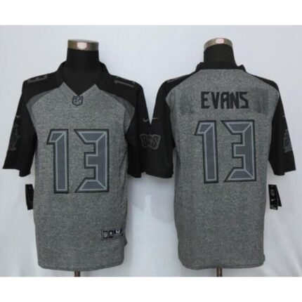 Nike Buccaneers #13 Mike Evans Gray Men's Stitched NFL Limited Gridiron Gray Jersey