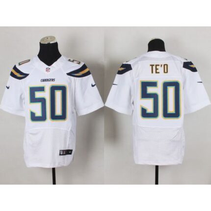 Nike Chargers #50 Manti Te'o White Men's Stitched NFL New Elite Jersey