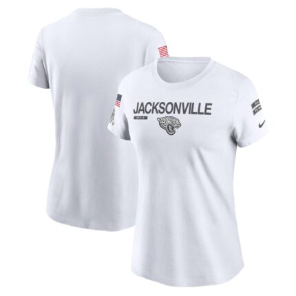 Women's Jacksonville Jaguars  Nike White 2024 Salute To Service Legend Performance T-Shirt