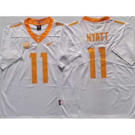 Tennessee Volunteers #11 HYATT White Stitched Jersey