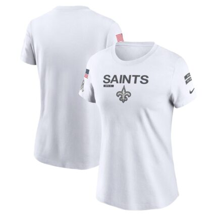 Women's New Orleans Saints  Nike White 2024 Salute To Service Legend Performance T-Shirt