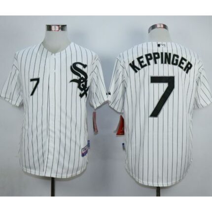 White Sox #7 Jeff Keppinger White Cool Base Stitched MLB Jersey