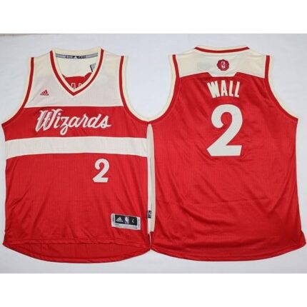 Wizards #2 John Wall Red 2015-2016 Christmas Day Stitched NBA Jersey