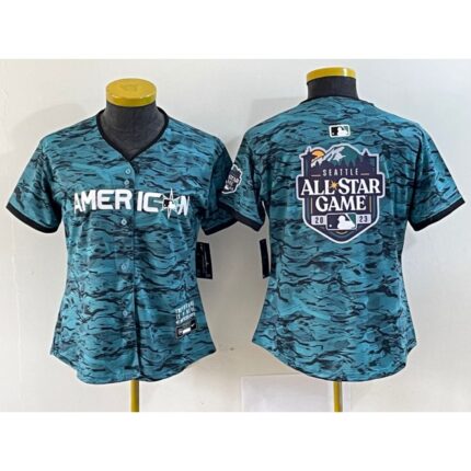 Youth 2023 All-star Teal Big Logo Stitched Baseball Jersey