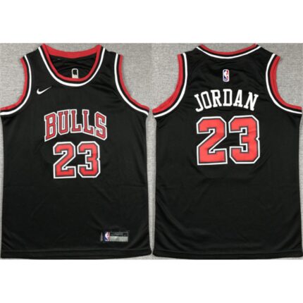 Youth Chicago Bulls #23 Michael Jordan Black Stitched Basketball Jersey