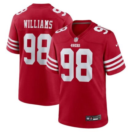 Men's San Francisco 49ers Mykel Williams Nike Scarlet 2025 NFL Draft First Round Pick Game Jersey