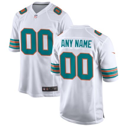 Miami Dolphins Nike Alternate Custom Game Jersey - White