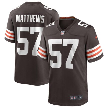 Clay Matthews Cleveland Browns Nike Game Retired Jersey - Brown