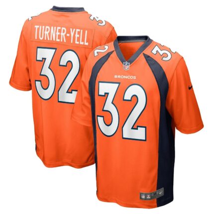 Delarrin Turner-Yell Denver Broncos Nike Game Jersey - Orange