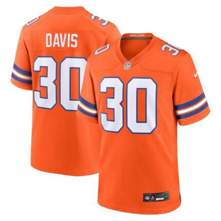 Terrell Davis Denver Broncos Nike Mile High Collection 1977 Throwback Retired Game Jersey - Orange
