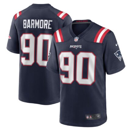 Christian Barmore New England Patriots Nike Game Jersey - Navy
