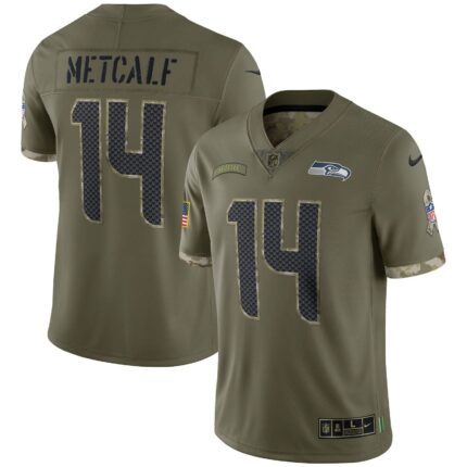 DK Metcalf Seattle Seahawks Nike 2022 Salute To Service Limited Jersey - Olive