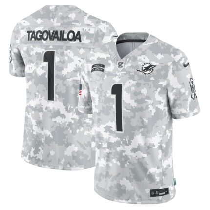 Tua Tagovailoa Miami Dolphins Nike 2024 Salute to Service Limited Jersey - Arctic Camo