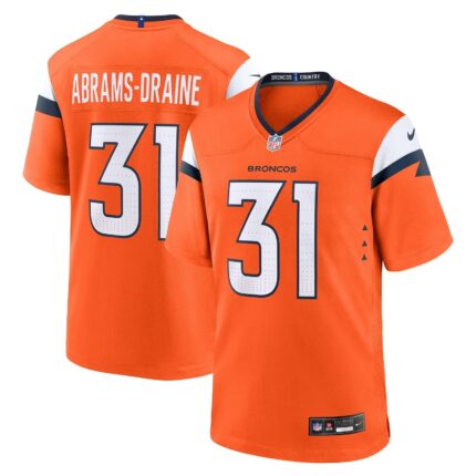 Kris Abrams-Draine Denver Broncos Nike Team Game Jersey - Orange